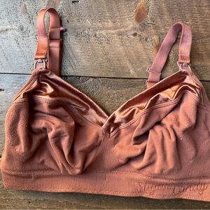 Seamless Nursing Wireless Bralette in Rust